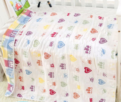 110 * 110cm baby bath towel cover blanket gauze children quilt quality baby children pure cotton 6 six layer gauze bath towel - Otaj Gifts