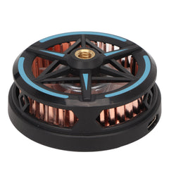 Black Portable Mobile Phone Radiator Intelligent Temperature Control Phone Radiator Fan for Gaming Live Streaming Outdoor Vlog - Otaj Gifts