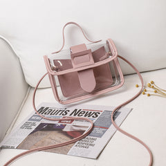 Transparent bag stylish small square bag - Otaj Gifts