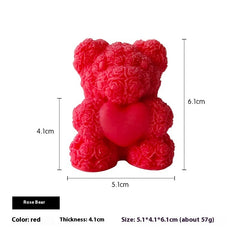 Rose Bear Aromatherapy Candle Creative Bedroom Decoration Valentine's Day Girls' Gifts - Otaj Gifts