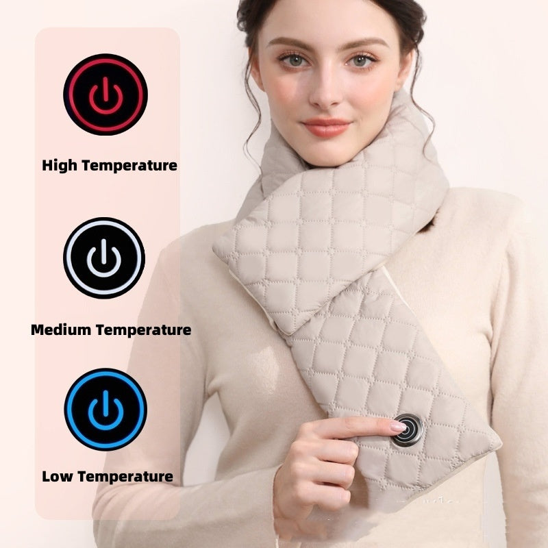 Electric Heating Scarf 3 Gear Heating Pads Outdoor Warm Heated Scarf USB Heater Thermal Shawl Neck Brace Warm Bib For Women Men - Otaj Gifts