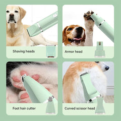 4X Professional Pet Dog Cat Clippers Hair Grooming Cordless Trimmer Shaver Kit - Otaj Gifts