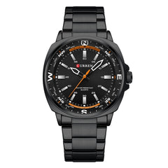 Men's Square Creative Steel Belt Quartz Watch - Otaj Gifts