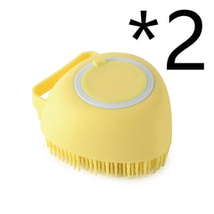 Silicone Dog Bath Massage Gloves Brush Pet Cat Bathroom Cleaning Tool Comb Brush For Dog Can Pour Shampoo Dog Grooming Supplies - Otaj Gifts