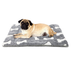 Self-Warming Cat Bed Mat Washable Dog Bed Crate Mat Soft Pet Sleeping Mat For Dogs And Cats Reversible Fleece Dog Crate Kennel Pad Cat Pet Bed - Otaj Gifts