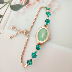 Wheat Diamond Women's Watch Free Adjustment Pull-out Women's - Otaj Gifts
