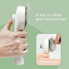 Cat Comb Dog Hair Remover Brush UVC Sterilization Pet Grooming Slicker Needle Comb Cat Sterilization Comb Pet Brush For Shedding And Grooming Self-Cleaning Slicker Brush For Long And Short Hair - Otaj Gifts
