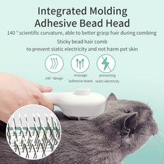 Cat Comb Dog Hair Remover Brush UVC Sterilization Pet Grooming Slicker Needle Comb Cat Sterilization Comb Pet Brush For Shedding And Grooming Self-Cleaning Slicker Brush For Long And Short Hair - Otaj Gifts