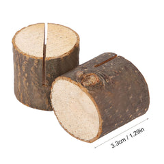 10Pcs Stump Shape Wedding Party Place Card Holder Stand Number Table Clip Card Holder - Otaj Gifts