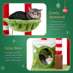 Cat House - Cat Hammock 2 Floor Platform - Cat Climbing Frame - Otaj Gifts
