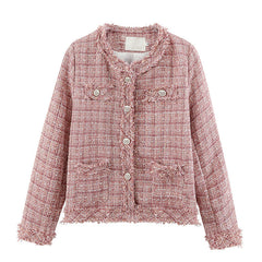 Classic Style Tweed Cardigan Coat For Women - Otaj Gifts