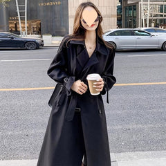New Mid-length Small Below The Knee Slimming Loose Trench Coat Women - Otaj Gifts