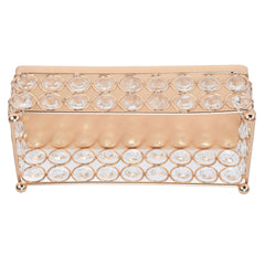 Cake Display Stand Golden Finish Rectangular Light Weight Exquisite Snacks Desserts Crystal Tray Holder - Otaj Gifts