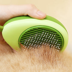 Creative Cat Grooming Comb Portable Massage Brush One-Button Remove Floating Hair Scraper Cats Dogs Pet Self Cleaning Tool Accessories - Otaj Gifts