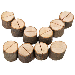 10Pcs Stump Shape Wedding Party Place Card Holder Stand Number Table Clip Card Holder - Otaj Gifts