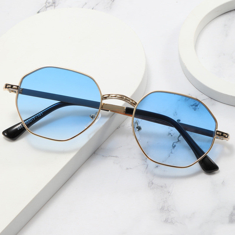 Retro Small Frame Polygon Sun Glasses Personality - Otaj Gifts