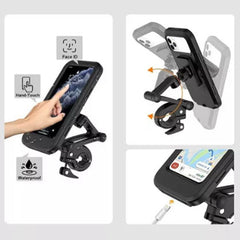 Motorcycle Phone Holder Waterproof Sensitive TPU Touch Screen 360° Rotation Bike Navigation Mount - Otaj Gifts
