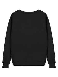 Women Basic Casual Pullover Spring Autumn Long Sleeve American Football Printed Round Neck - Otaj Gifts