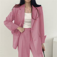 Women's Fashion L Korean Style Leisure Suit Trousers Suit - Otaj Gifts