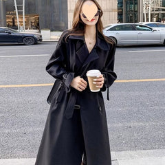 New Mid-length Small Below The Knee Slimming Loose Trench Coat Women - Otaj Gifts