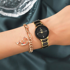 New Fashion Simple All-match Couple Watch Heart Bracelet Suit - Otaj Gifts