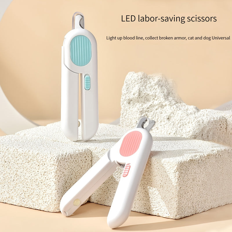 Dog And Cat Nail Clippers, Pet Nail Trimmers With LED Light, And Circular Cut-hole Cat Paw Cutter Dogs Nail Cutter Avoid Excessive Cutting - Otaj Gifts