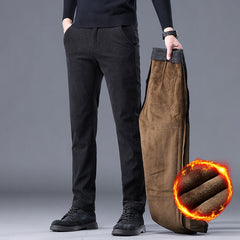 Business Loose Straight Corduroy Velvet Padded Casual Pants - Otaj Gifts