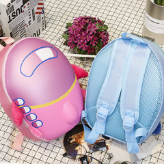 Wholesale children's cartoon kindergarten schoolbag small aircraft hard shell backpack waterproof eggshell double shoulder bag - Otaj Gifts