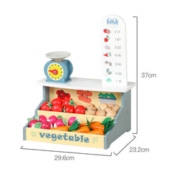 Robud Wooden Supermarket Vrgetables Store Preschool Pretend Playset Toys Baby - Otaj Gifts