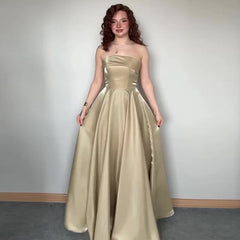 Tube Top Lace-up Waist-controlled Elegant Evening Dress - Otaj Gifts