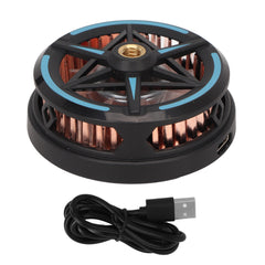Black Portable Mobile Phone Radiator Intelligent Temperature Control Phone Radiator Fan for Gaming Live Streaming Outdoor Vlog - Otaj Gifts