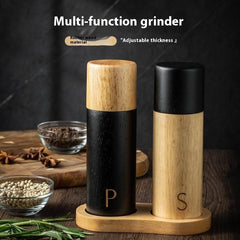 Retro Creative Oak Pepper Grinder Kitchen Household Wooden Seasoning Bottle - Otaj Gifts