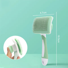 Self Cleaning Slicker Brush For Dogs, Cats Pets-One Click Cleaning Function-Gentle Effective Cat, Pet Dog Hair Remover-Dog Grooming Accessories For Small, Medium Large Dogs - Otaj Gifts