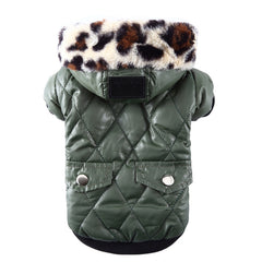 Cross-border pet supplies pet clothes dog clothes autumn and winter fur collar coat pet dog clothing - Otaj Gifts