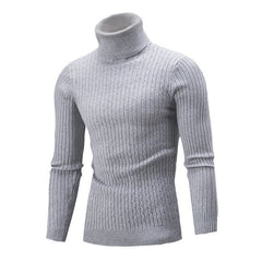 Men's Sweater Casual Retro Twisted Flower Turtleneck Knitting - Otaj Gifts