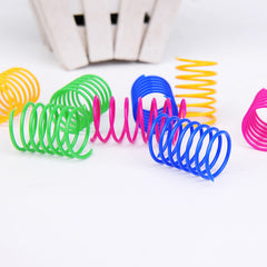 Plastic Spring Cat Toy Interactive Play Ball - Otaj Gifts