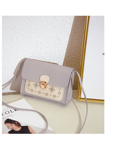 Small square bag double color matching shoulder bag - Otaj Gifts