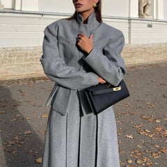 Fashion Waist-controlled Small Suit A- Line Skirt Two-piece Suit - Otaj Gifts