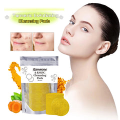 Turmeric Exfoliating Cleansing Pads Compressed Facial Sponges Skin Care Tools For Face Clogged Pores Excess Oil Cleansing - Otaj Gifts