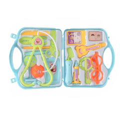 15pcs Doctor Toy Light Blue Educational Cleanable Roles Play Games Kids Pretend Stethoscope Toys Kits - Otaj Gifts