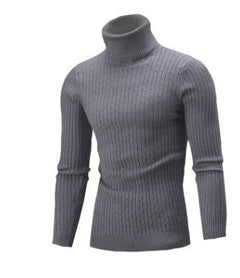Men's Sweater Casual Retro Twisted Flower Turtleneck Knitting - Otaj Gifts