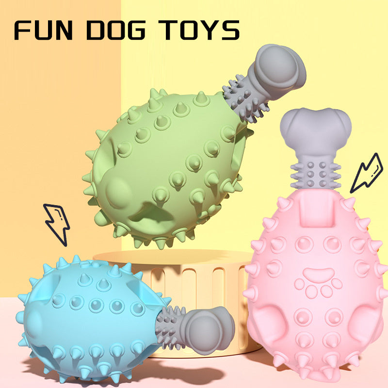 Dog Chew Toys Indestructible Dog Toys Chewers Durable Squeaky Teeth Grinder For Aggressive Chewers Chicken Leg Nylon Dog Toy Training Interactive And Cleaning Teeth For Aggressive Large Medium Breed - Otaj Gifts