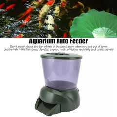 UK AUTOMATIC POND FISH FEEDER HOLIDAY KOI FEED FOOD TIMER AUTO PELLET DISPENSER - Otaj Gifts