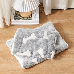 Self-Warming Cat Bed Mat Washable Dog Bed Crate Mat Soft Pet Sleeping Mat For Dogs And Cats Reversible Fleece Dog Crate Kennel Pad Cat Pet Bed - Otaj Gifts