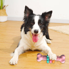 Dog Chew Toy Dog Bone Type  Dogs Teeth Cleaning Toys Indestructible TPR Bone Chewing Bite Resistant Teething Toys  Pet Products - Otaj Gifts