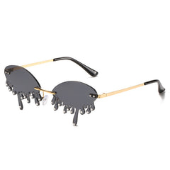 Sunglasses Personality Tear-shaped Visor Glasses - Otaj Gifts