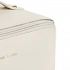 Pillow Cosmetic Bag Milk White High Capacity PU Leather Waterproof Cosmetic Pouch for Daily Travel - Otaj Gifts