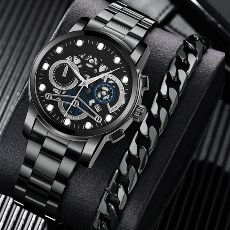 New Men's Fashion Foreign Trade Wholesale Trend Steel Strap Watch Cross-border Hot - Otaj Gifts