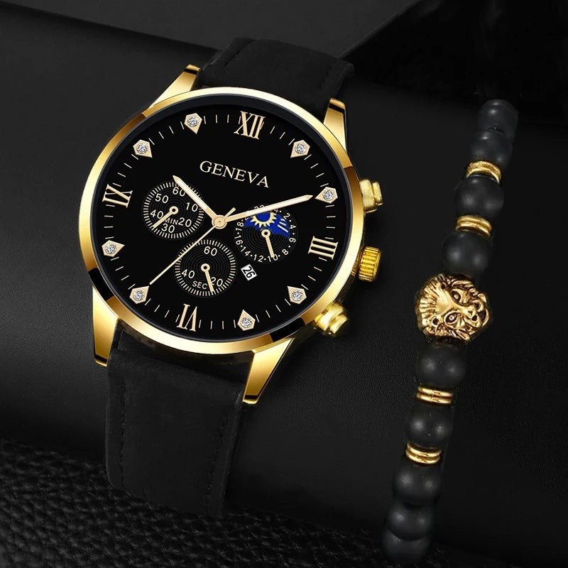Fashion Belt Quartz Watch With Bracelet Suit - Otaj Gifts