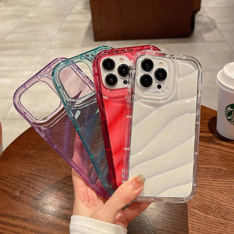 Water Ripple Phone Case Transparent Drop-resistant Protective Cover - Otaj Gifts